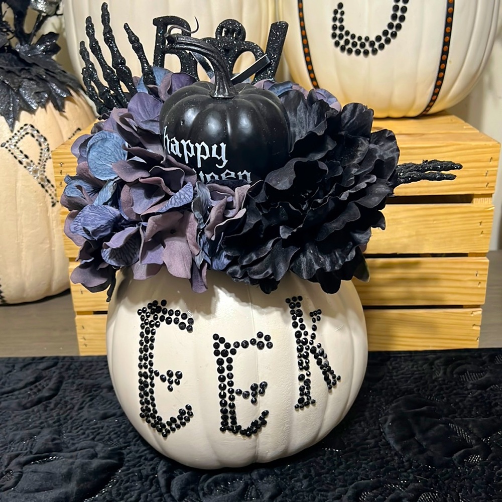 Handmade Halloween Floral Arrangement